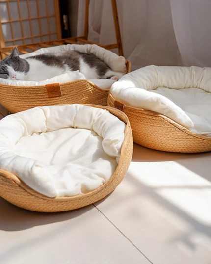 Handmade Bamboo Pet Nest Bed