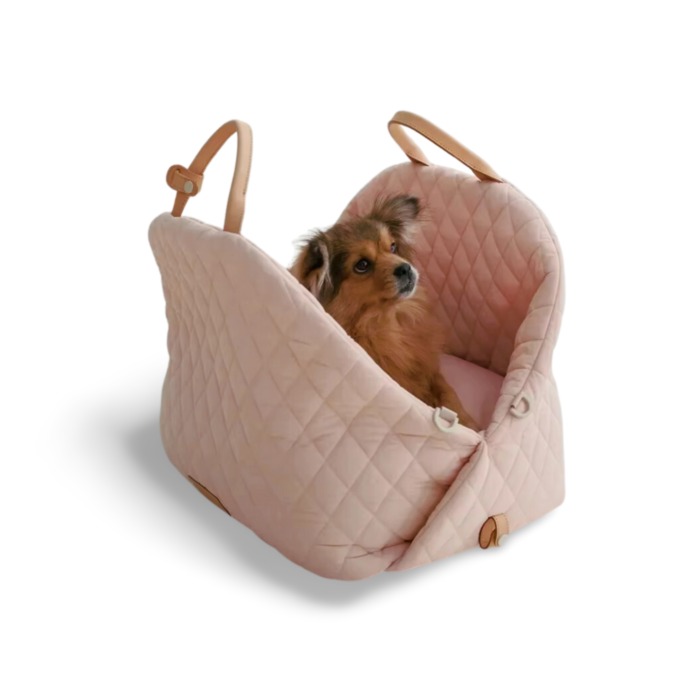 Luxury pet carrier handbag for small dogs and cats, portable travel bed and car seat